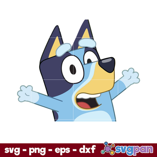 Dog Bluey SVG, Bluey SVG, Cartoon SVG PNG DXF EPS Digital File.