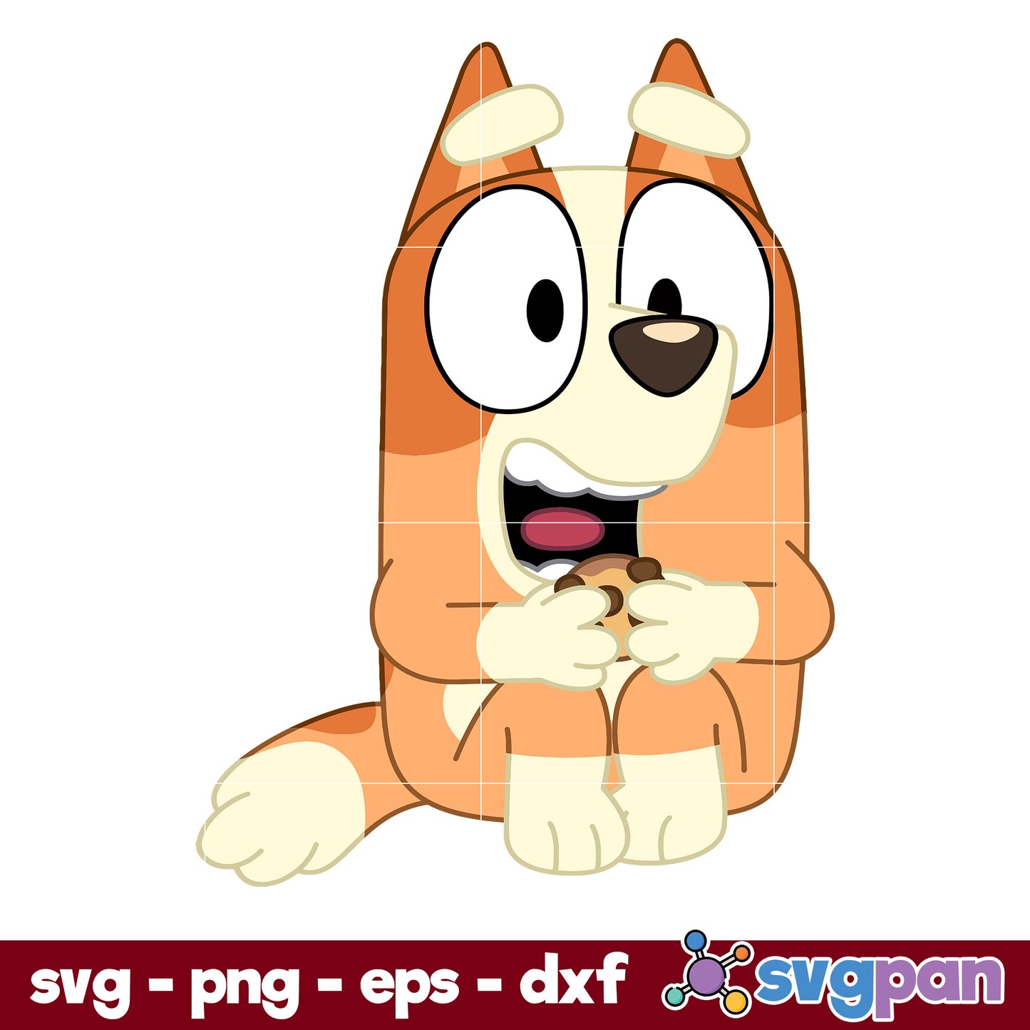 Bingo Dog Cartoon SVG, Bluey SVG, Cartoon SVG PNG DXF EPS Digital File.