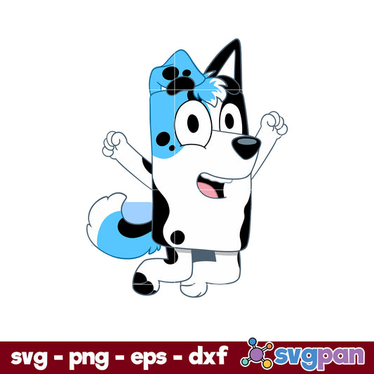 Latch Fox Bluey SVG, Bluey SVG, Cartoon SVG PNG DXF EPS Digital File.