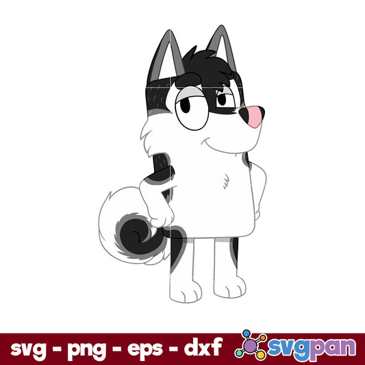 Latch Fox Bluey Outline SVG, Bluey SVG, Cartoon SVG PNG DXF EPS File.