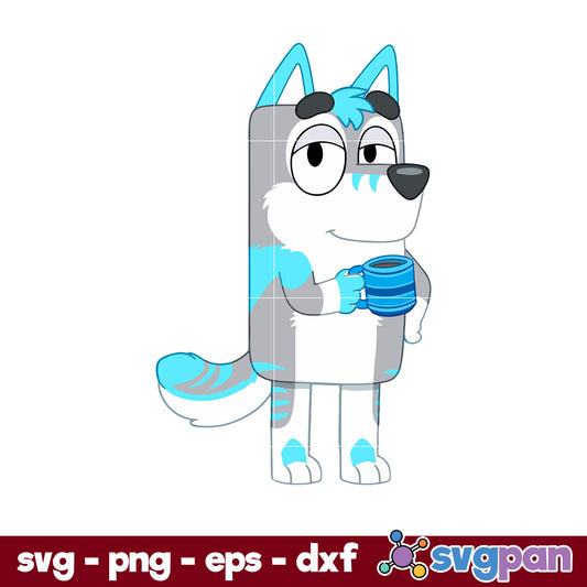 Trixie Heeler Bluey SVG, Bluey SVG, Cartoon SVG PNG DXF EPS Digital File.