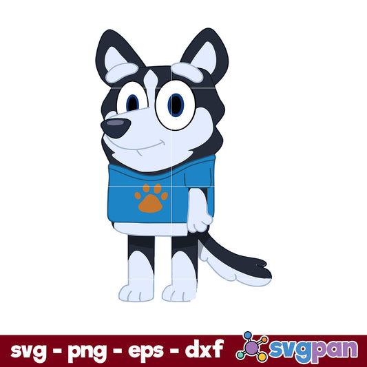 Bluey Dog SVG, Bluey Dog Cartoon SVG PNG DXF EPS Digital File.