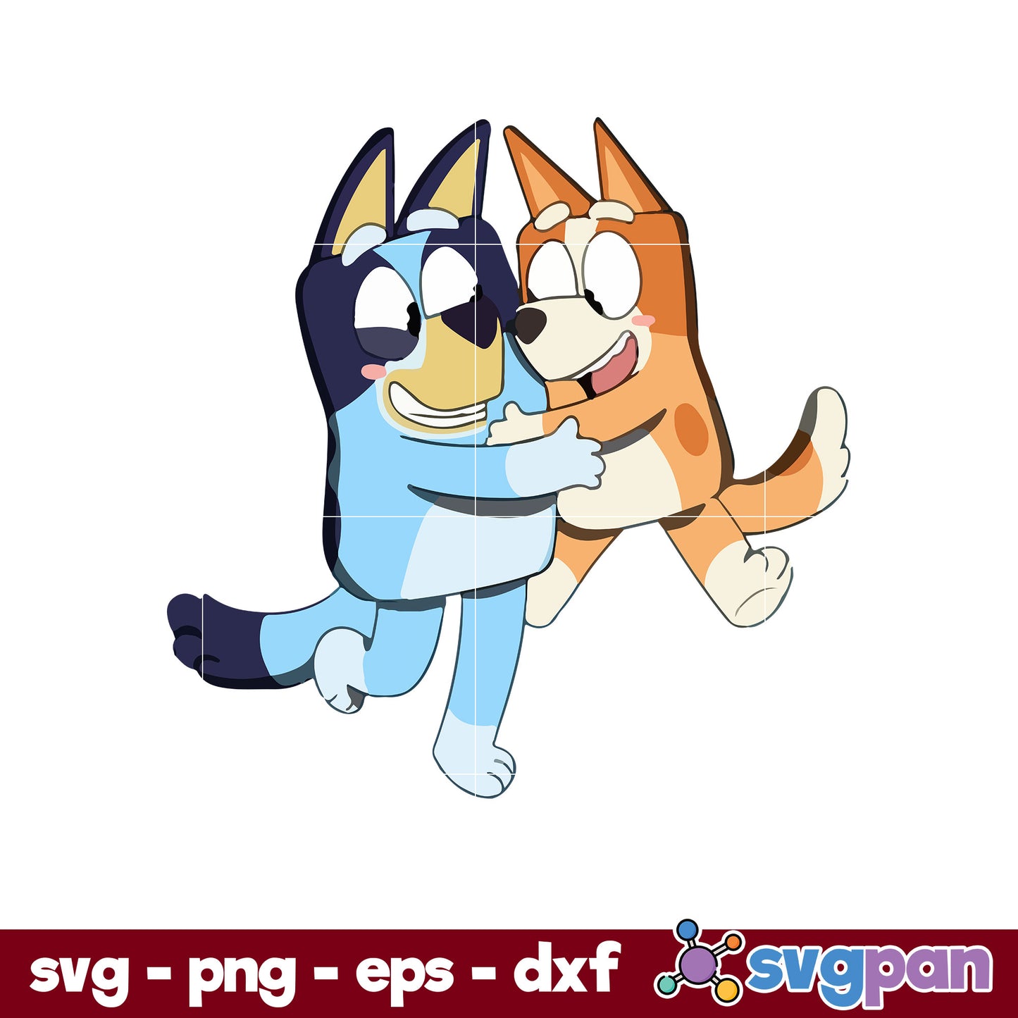 Bluey And Bingo Characters SVG, Bluey SVG, Cartoon SVG Digital File.