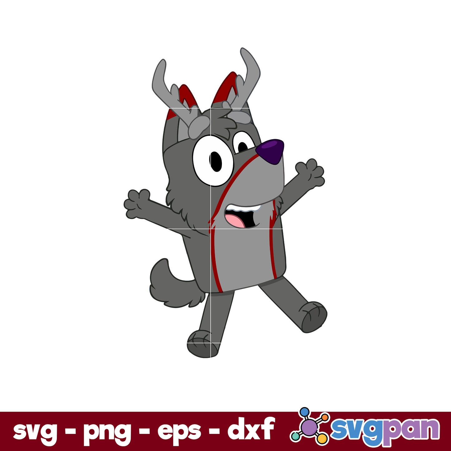 Bluey Disguise SVG, Bluey SVG, Cartoon SVG PNG DXF EPS Digital File.