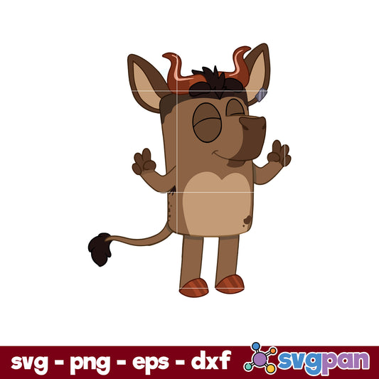 Bluey Boar SVG, Bluey SVG, Cartoon SVG PNG DXF EPS Digital File.