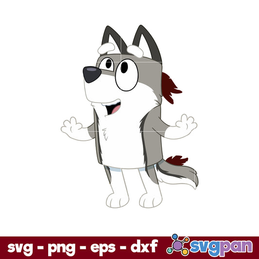 Bluey Wulfer SVG, Bluey SVG, Cartoon SVG PNG DXF EPS Digital File.