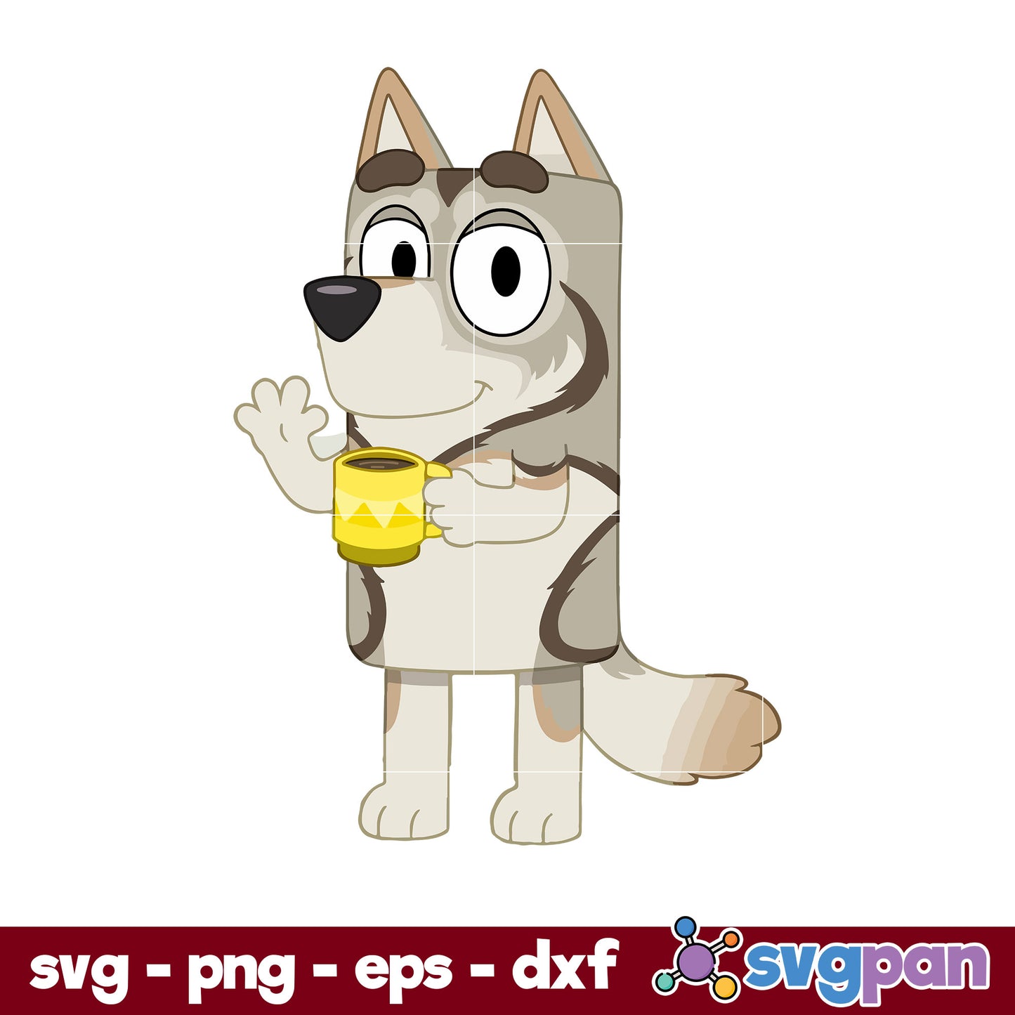 Bluey Majwuff SVG, Bluey SVG, Cartoon SVG PNG DXF EPS Digital File.