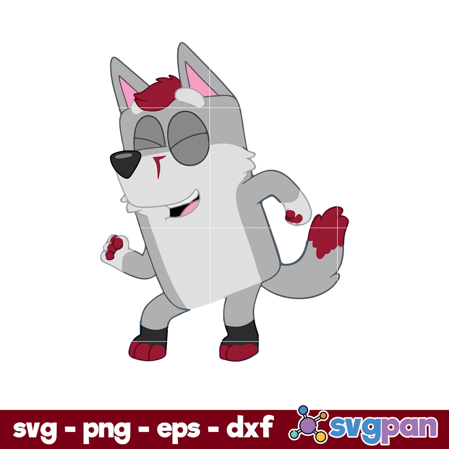 Bluey Heeler Disguise SVG, Bluey SVG, Cartoon SVG PNG DXF EPS Digital File.