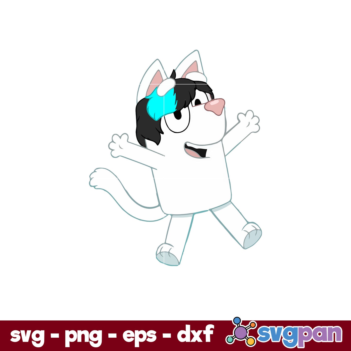 Disguise Bluey Dog SVG, Bluey SVG, Cartoon SVG File.