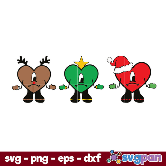 Bad Bunny Heart SVG, Una Navidad Sin Ti SVG, Christmas SVG