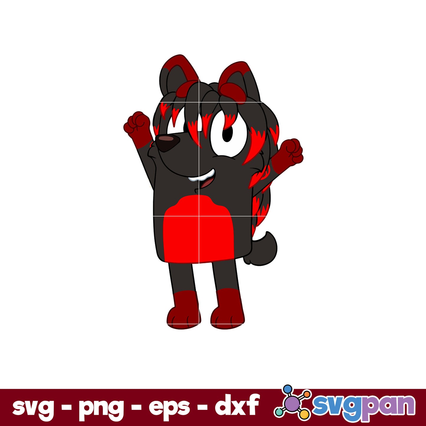 Bluey Character Disguise SVG, Bluey SVG, Cartoon SVG PNG DXF EPS Digital File.