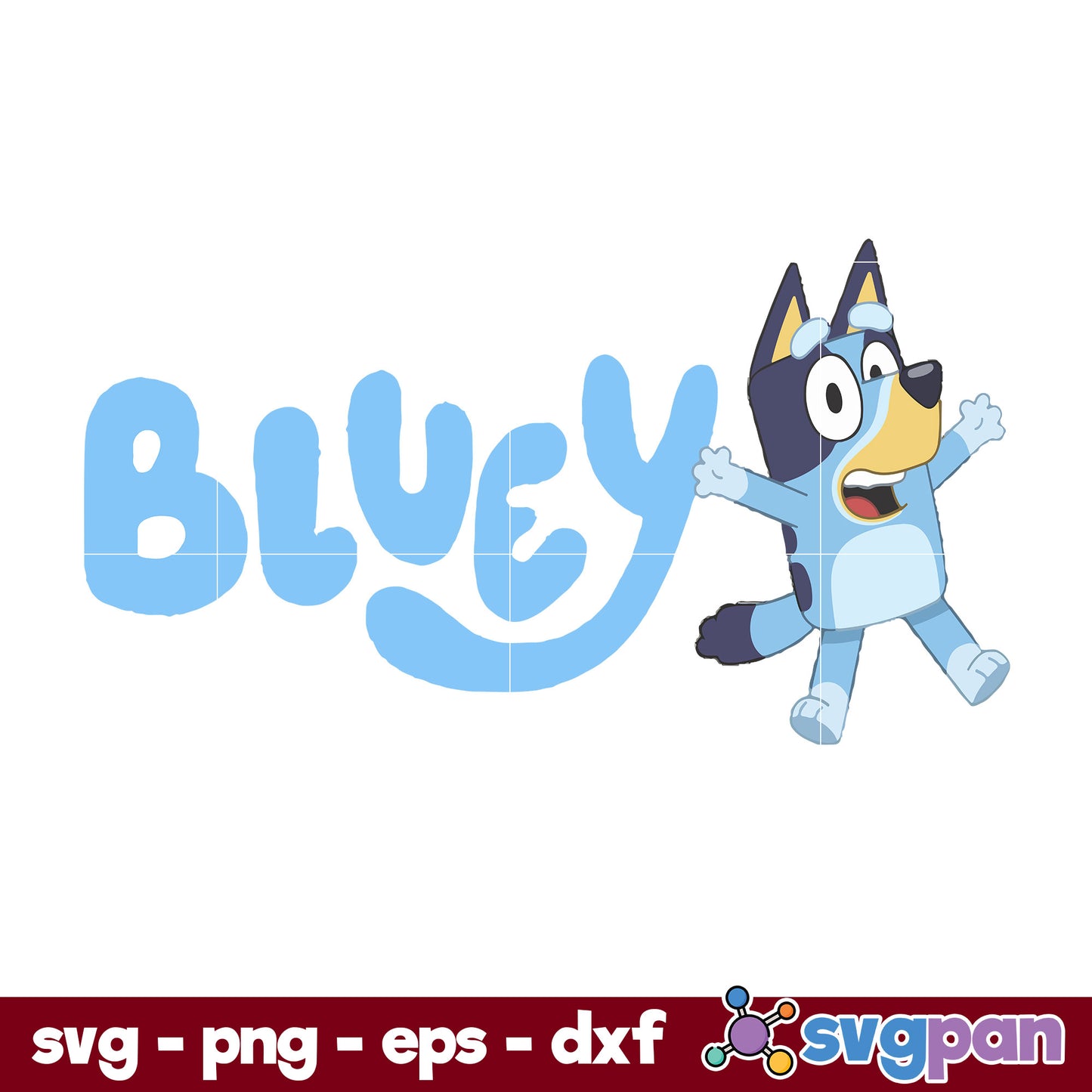 Bluey Logo SVG, Bluey SVG, Cartoon SVG PNG DXF EPS Digital File.