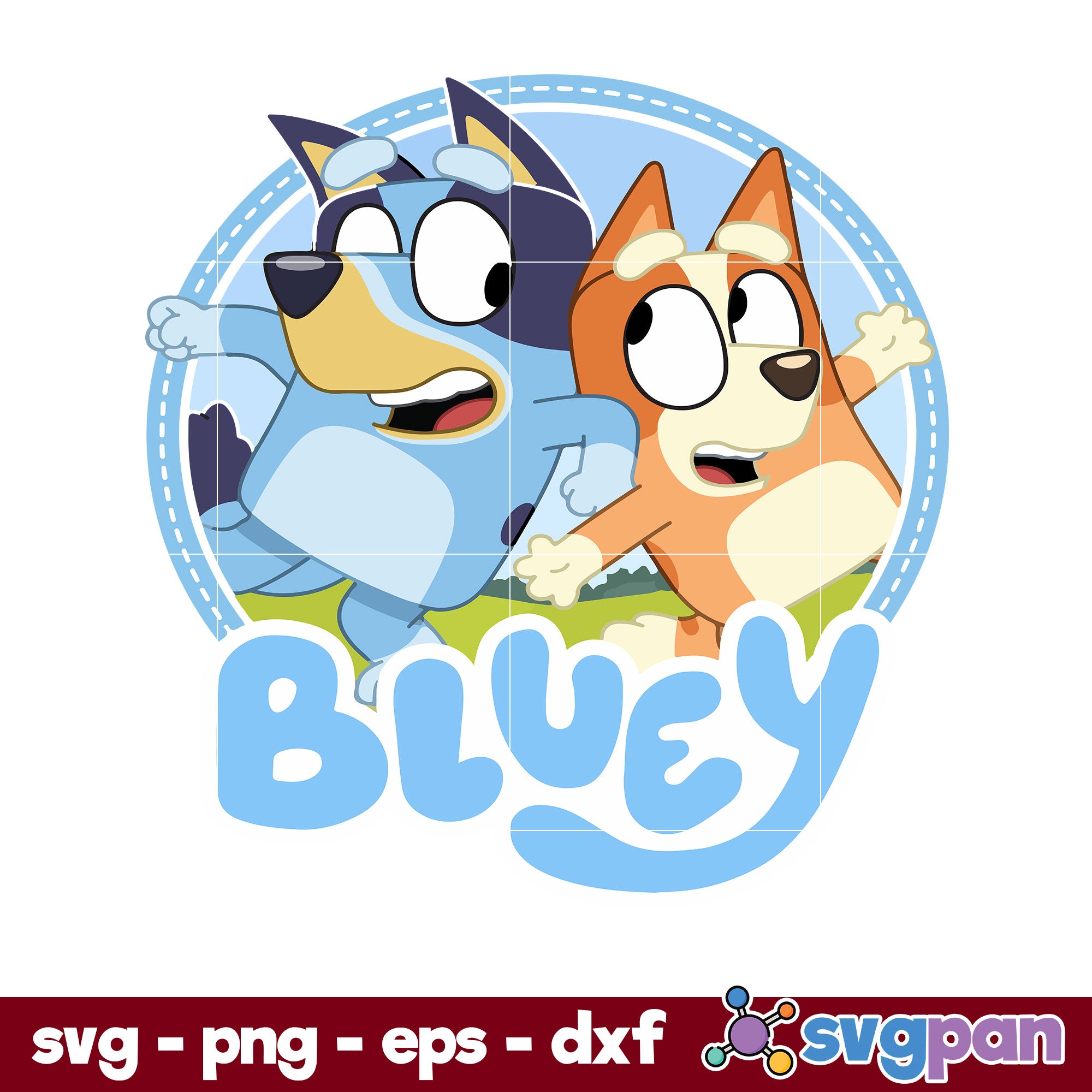 Bluey and Bingo Cartoon SVG, Bluey SVG, Cartoon SVG PNG DXF EPS File ...