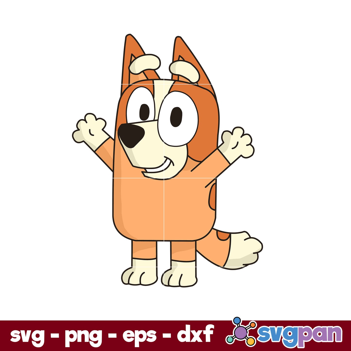 Bingo Bluey Dog SVG, Bluey SVG, Cartoon SVG PNG DXF EPS File.