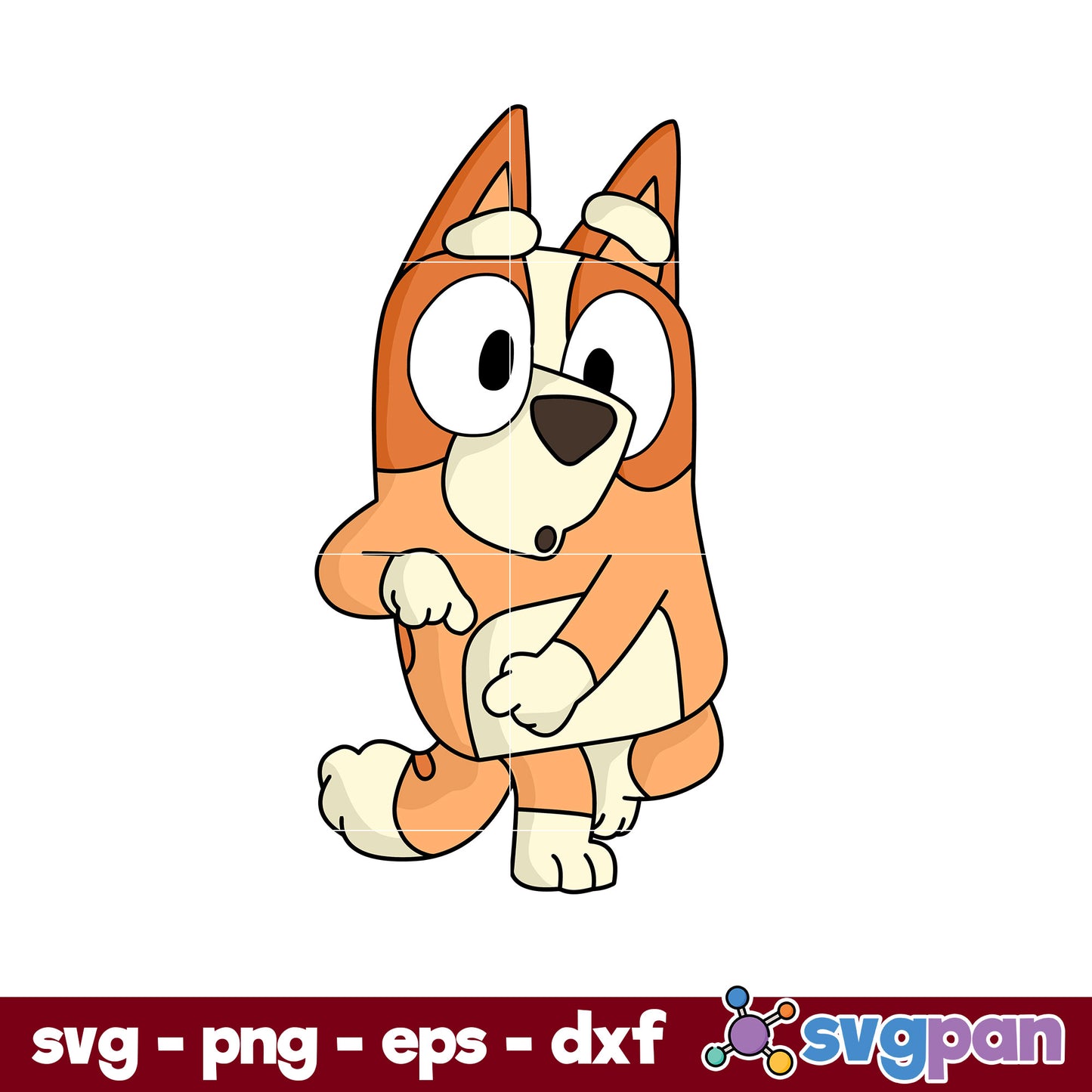 Bingo Bluey SVG, Bluey Cartoon SVG PNG DXF EPS File.