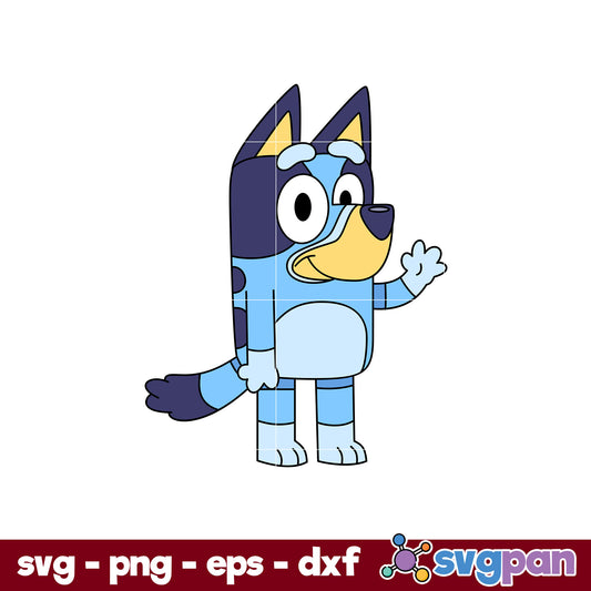 Bluey Heeler Puppy Dog SVG, Bluey SVG, Cartoon SVG File.