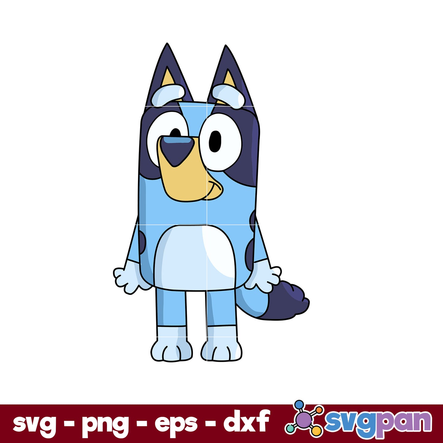 Bluey Dog SVG, Bluey SVG, Cartoon SVG PNG DXF EPS File.