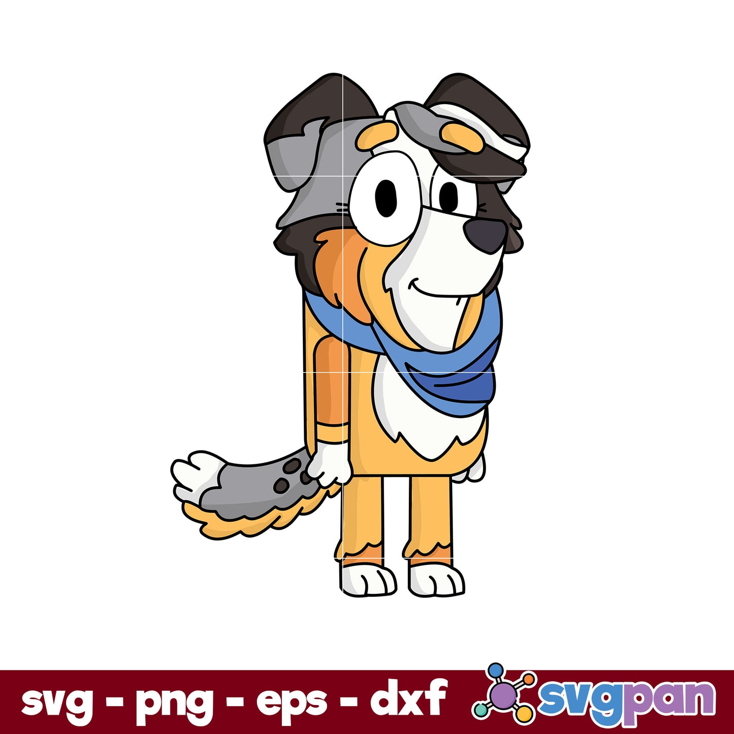 Calypso Bluey SVG, Bluey SVG, Cartoon SVG PNG DXF EPS file.