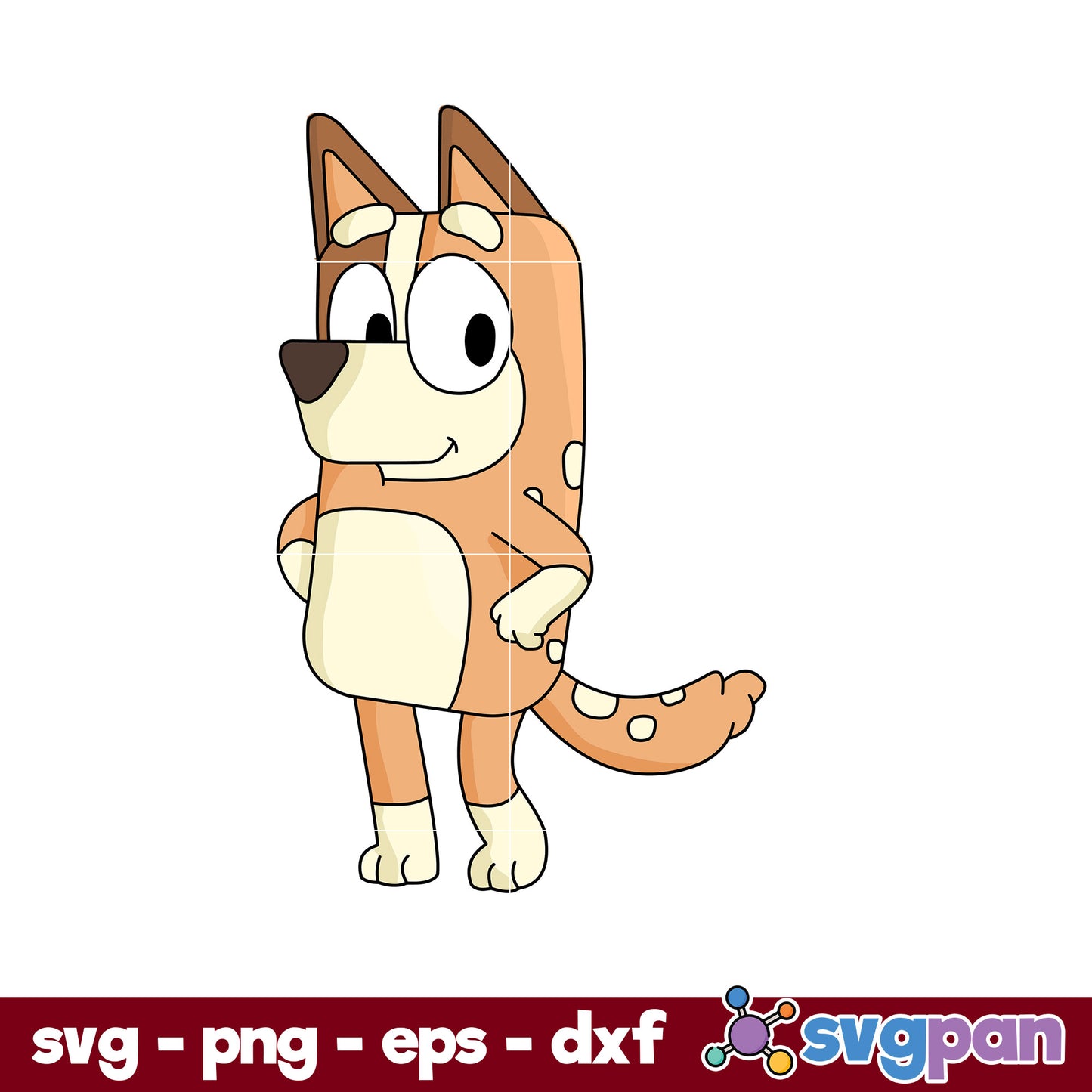 Chilli Bluey Dog SVG, Bluey SVG, Cartoon SVG PNG DXF EPS File.