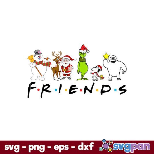 Friends Christmas SVG, Christmas SVG, PNG, DXF, EPS File.