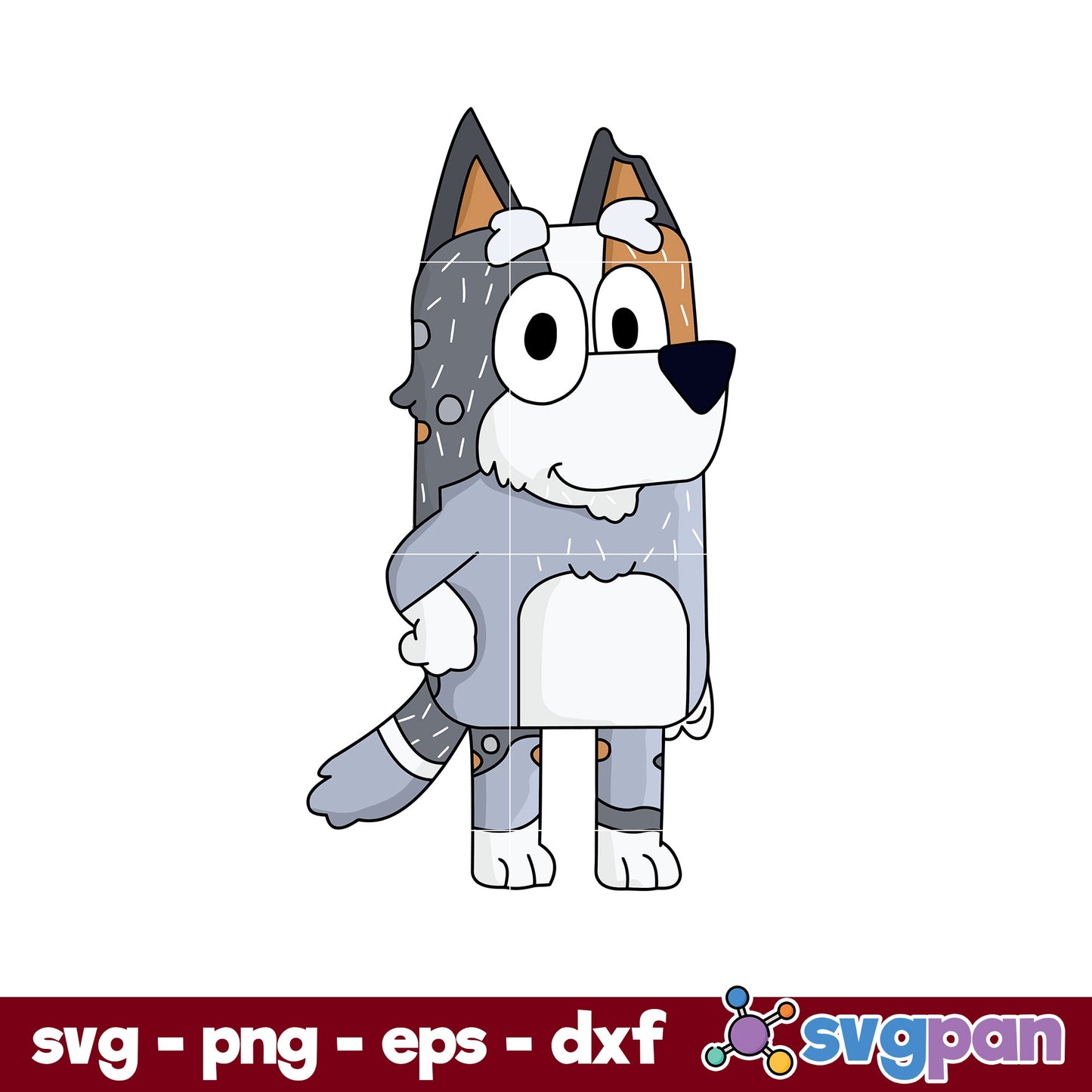 Grandad Bluey SVG, Bluey SVG, Cartoon SVG PNG DXF EPS File.