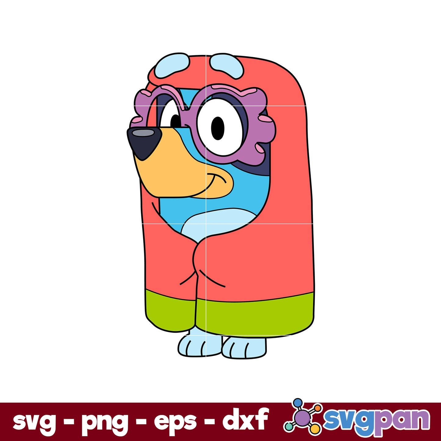 Granny Janet SVG, Bluey SVG, Cartoon SVG PNG DXF EPS File.