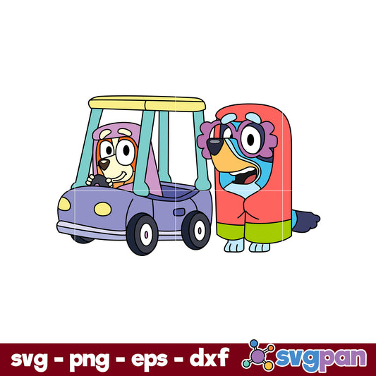 Granny Rita and Janet Cartoon SVG, Bluey SVG, Cartoon SVG File.