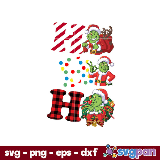 Ho Ho Ho Grinch Santa Claus Christmas SVG, Christmas SVG, PNG, DXF, EPS File.