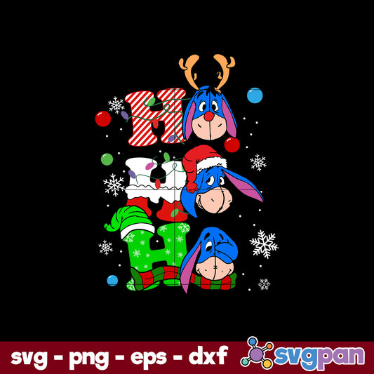 Ho ho ho Donkey Christmas SVG, PNG, DXF, EPS File.