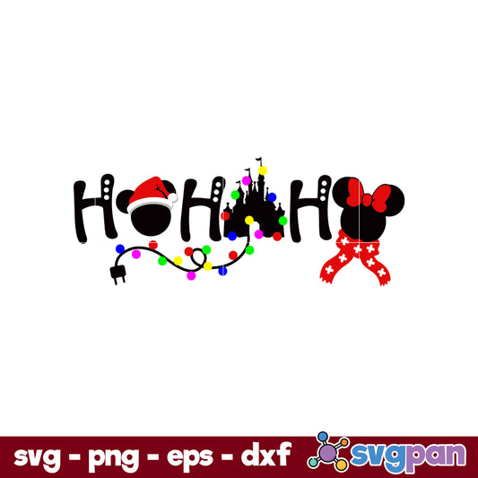 HO HO HO Mickey Mouse Christmas SVG, Christmas SVG, PNG, DXF, EPS File.