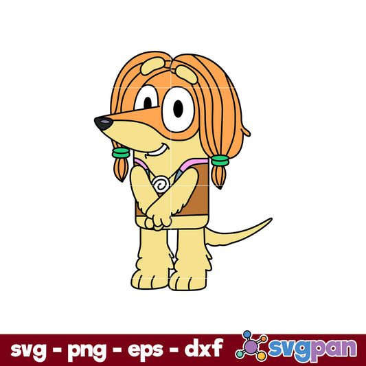 Indy Bluey Dog SVG, Bluey SVG, Cartoon SVG Digital File.