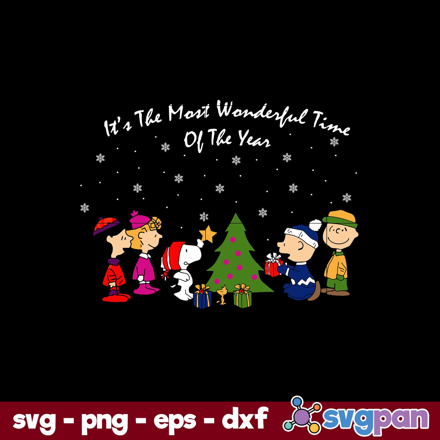 It's The Most Wonderful Time Of The Year SVG Christmas SVG, PNG, DXF, EPS File.