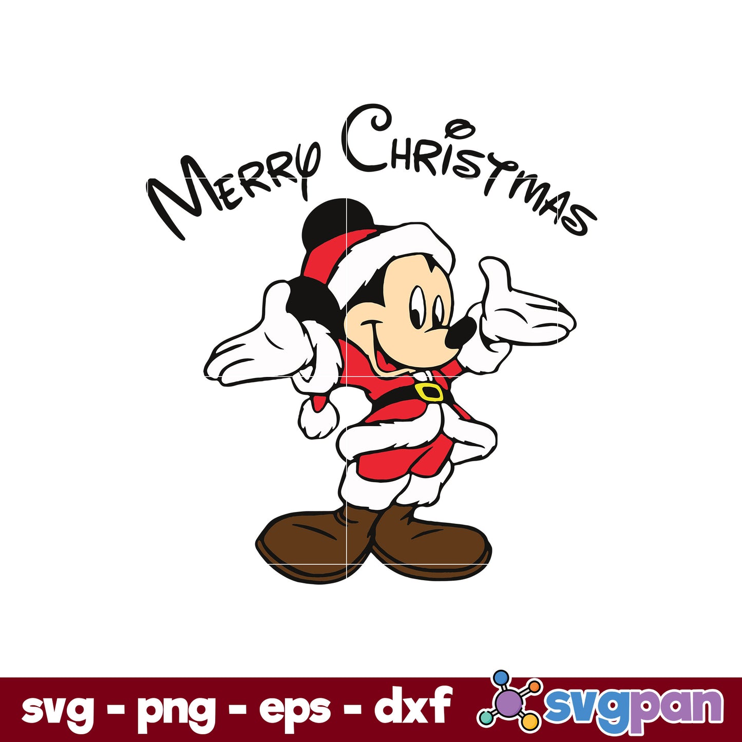 Disney Mickey Mouse, Christmas SVG, PNG, DXF, EPS File.