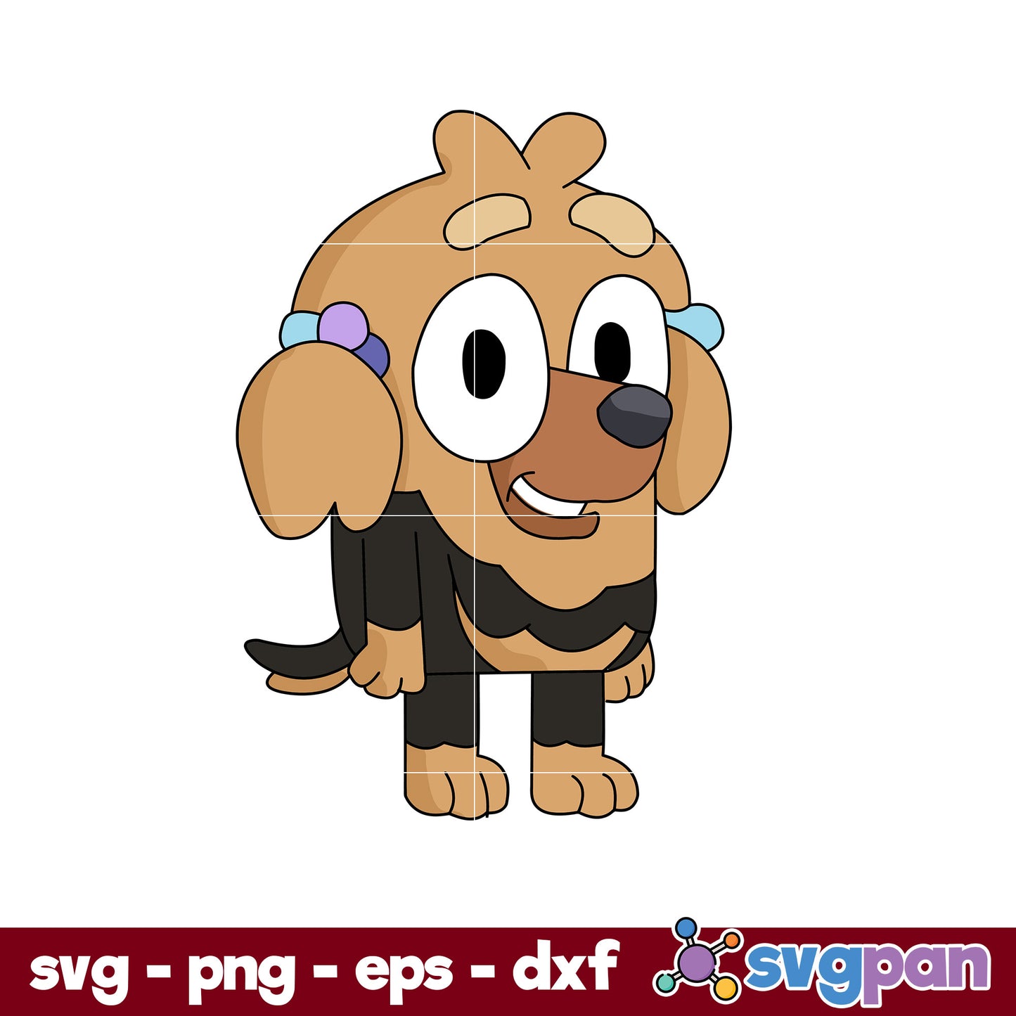 Missy Bluey Dog SVG, Bluey SVG, Cartoon SVG PNG DXF EPS Digital File.