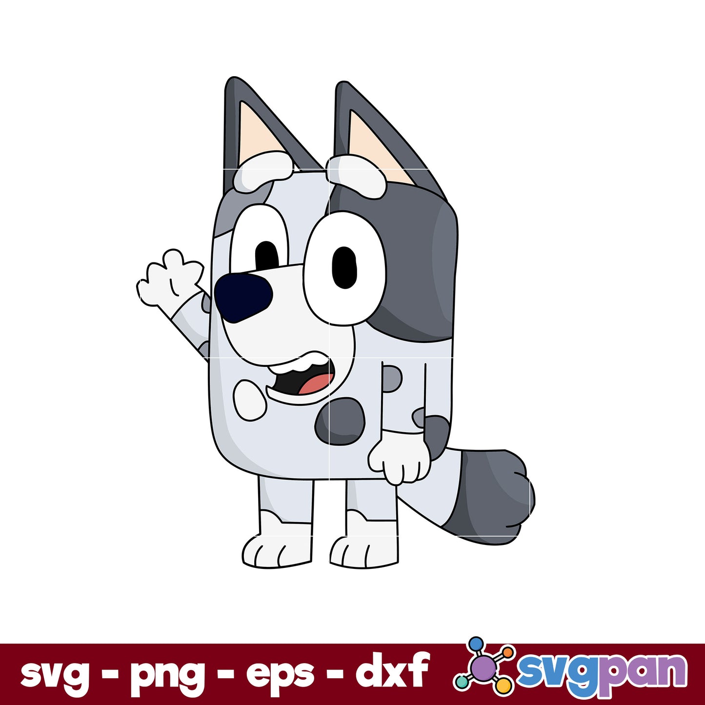 Muffin Bluey SVG, Bluey SVG, Cartoon SVG PNG DXF EPS Digital File.