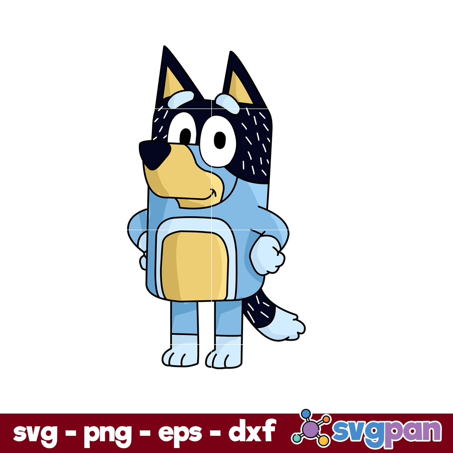 Bluey Bandit SVG, Bluey SVG, Cartoon SVG PNG DXF EPS Digital File.