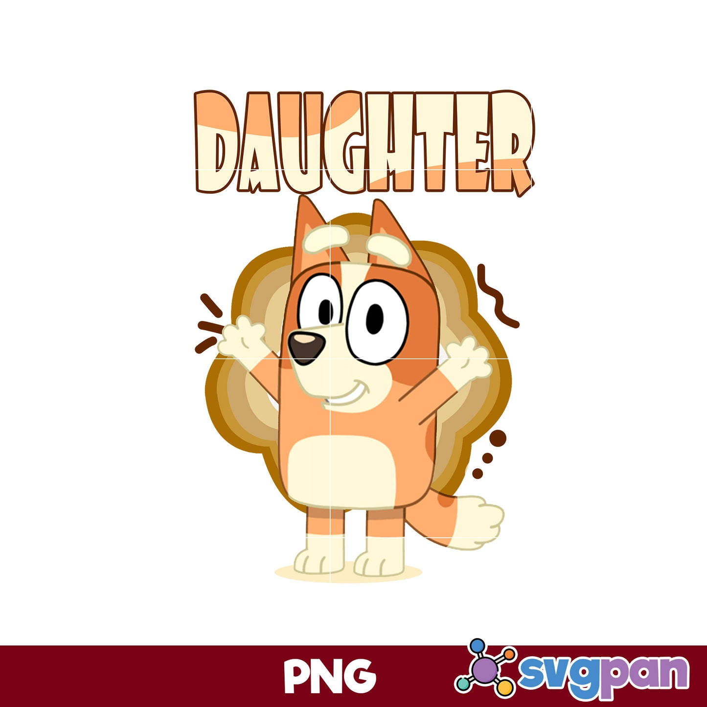 Daughter Bluey PNG, Bluey PNG, Cartoon PNG Digital File.