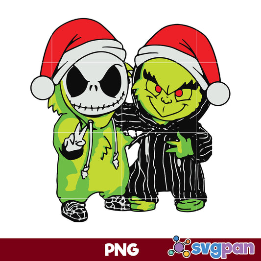 Jack and Grinch Christmas PNG, Grinch Christmas PNG File.
