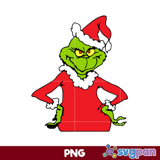 The Grinch Santa Christmas PNG, Grinch Christmas PNG, Christmas PNG.