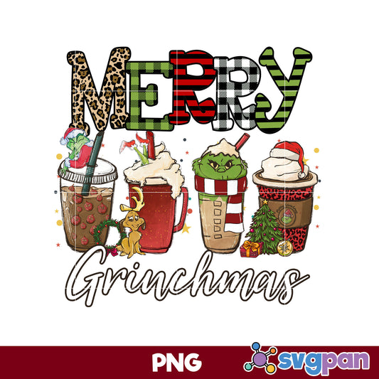 Merry Grinchmas Coffee PNG, Grinch Christmas PNG, Christmas PNG.