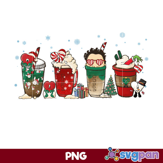 Bad Bunny Christmas Coffee PNG, Bad Bunny Christmas PNG