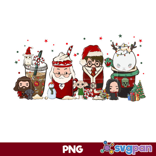 Harry Potter Christmas Coffee PNG, Christmas Coffee PNG