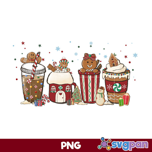 Snowman Candy Christmas Coffee PNG, Christmas Coffee PNG
