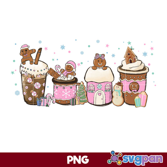 Gingerbread Christmas Coffee PNG, Christmas Coffee PNG