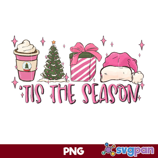 Tis The Season Christmas Coffee PNG, Christmas Coffee PNG