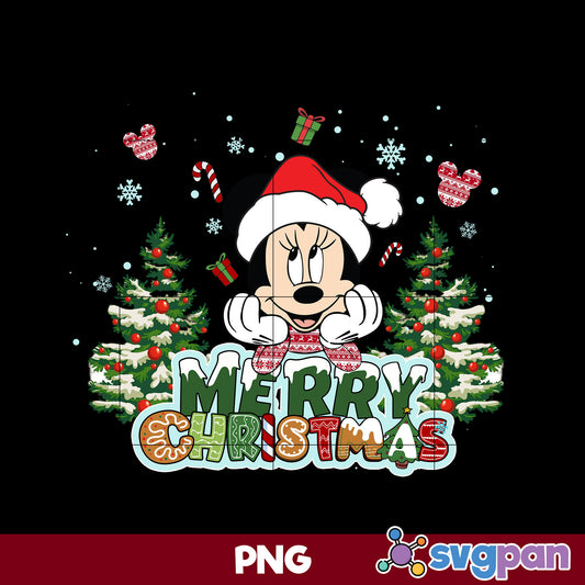 Minnie Christmas PNG, Disney Christmas PNG, Christmas PNG File.