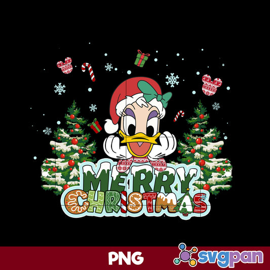 Daisy Duck Christmas PNG, Disney Christmas PNG, Christmas PNG File.