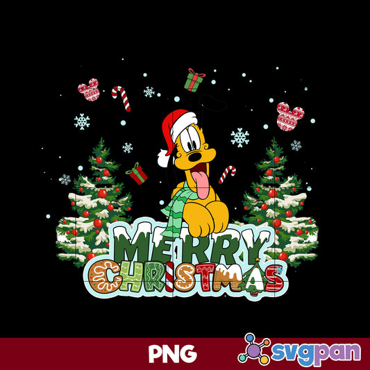 Pluto Christmas PNG, Disney Christmas PNG, Christmas PNG File.