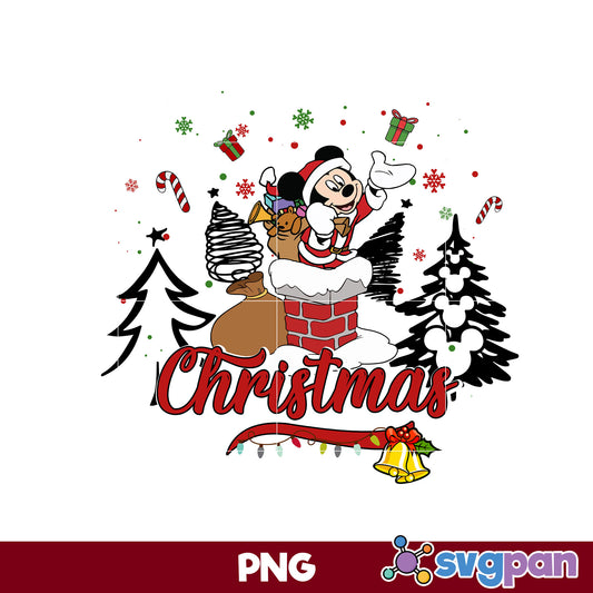 Mickey Mouse Christmas PNG, Disney Christmas PNG Digital File.