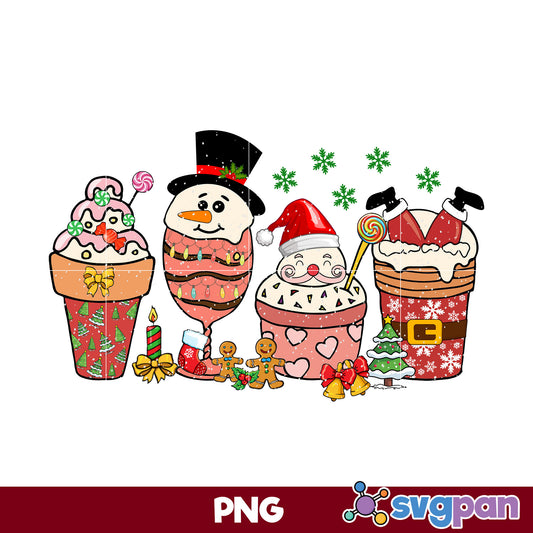 Santa Baby Christmas Coffee PNG, Snowman Christmas PNG, Christmas Candy PNG